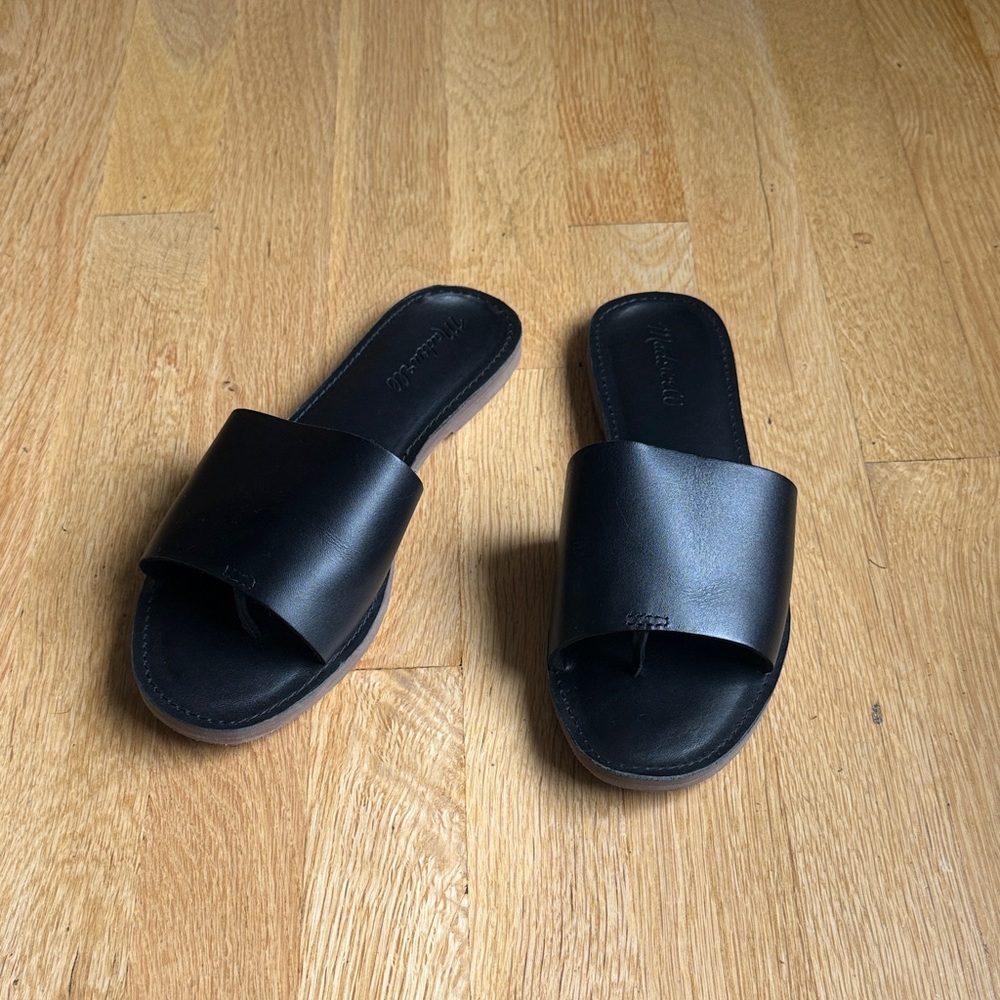 Madewell Black Slide Sandals